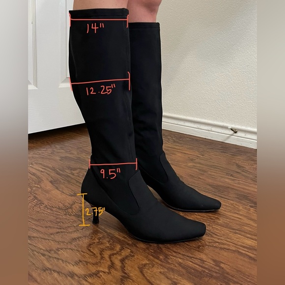 Cole Haan Black Heeled Boots Size 9.5 - Picture 5 of 15